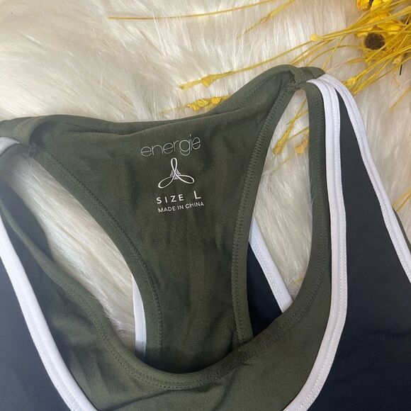 Energie “ Strong, Fit, Vibrant” racerback tee sz large - Picture 4 of 9